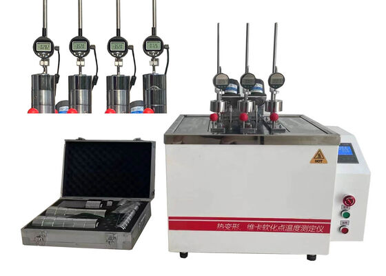 HDT VICAT Testing Machine Providing Deformation Temperature Testing with Automatic Sample Frame for Material Assessment