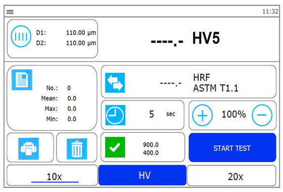 Touch Screen Semi Auto Digital Vickers Hardness Tester With Motorized X Y Table