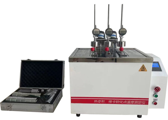 Thermal Deformation / VICa Softening Point Temperature Tester Adopt HMI PLC Control System