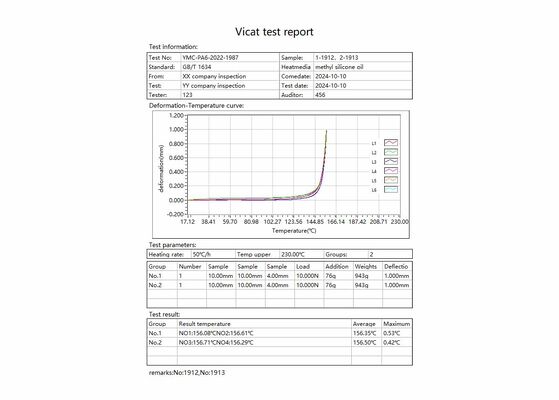 HDT VICAT Testing Machine Providing Deformation Temperature Testing with Automatic Sample Frame for Material Assessment