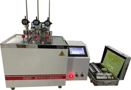Kunststof Vicat-temperatuurtestmachine met ± 0,2 ° C temperatuurregeling
