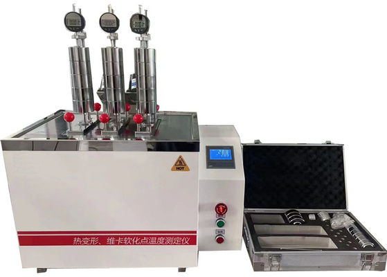 Temperatuurtester voor thermische vervorming Plastic-determination van de temperatuur van de buiging onder belasting