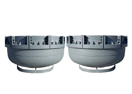 DN 1600 Eindkappen van kunststofbuizen met A-type structuur bevestiging voor interne hydrostatische testen